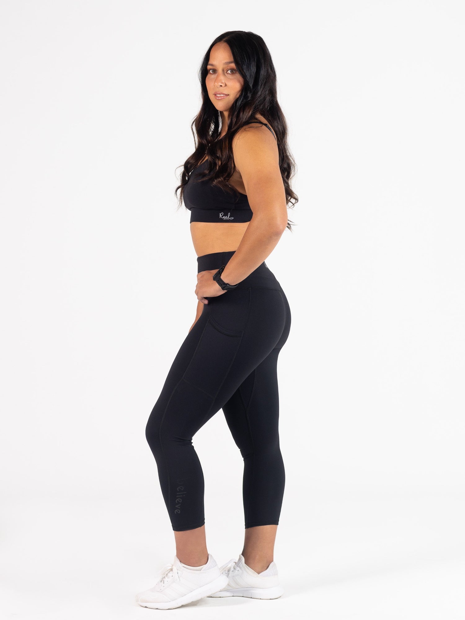 Real Active 7/8 Leggings - Black 3