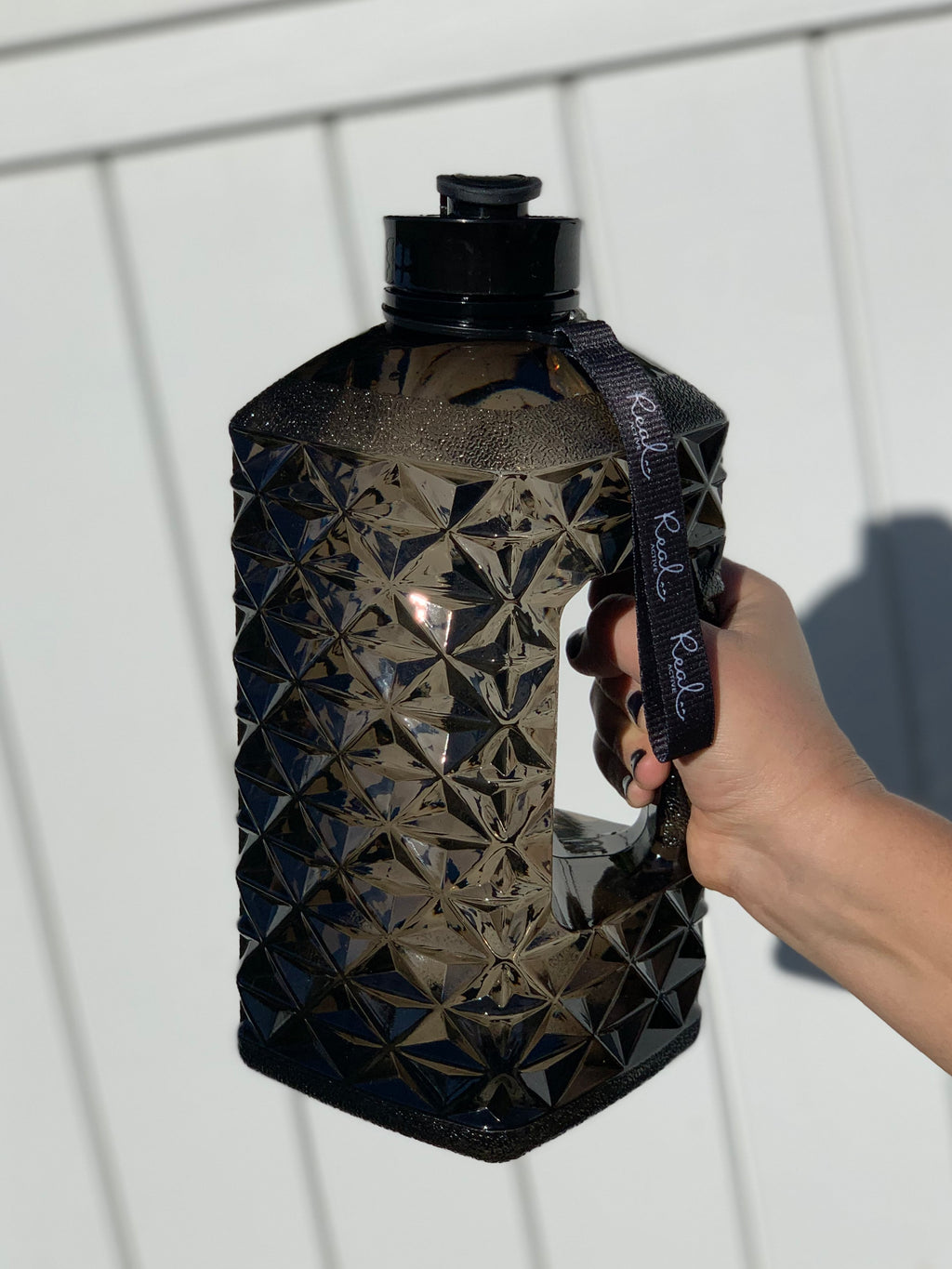 Real Active 2.2L Water Bottle - Classic Black 7