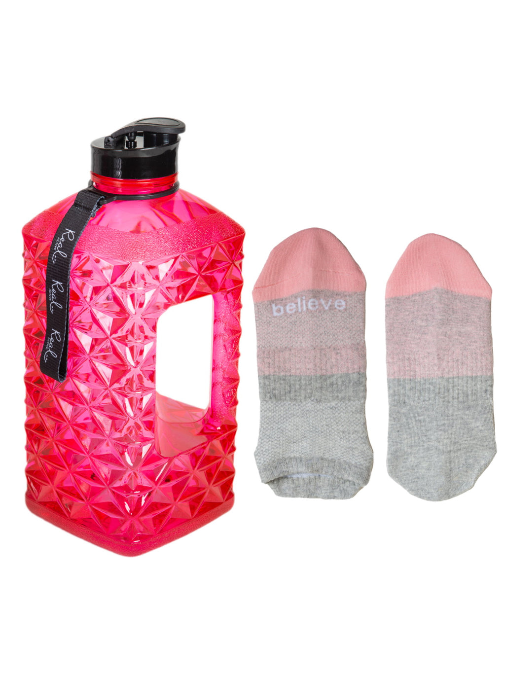 Products Real Active Water Bottle & Sport Socks Bundle 2