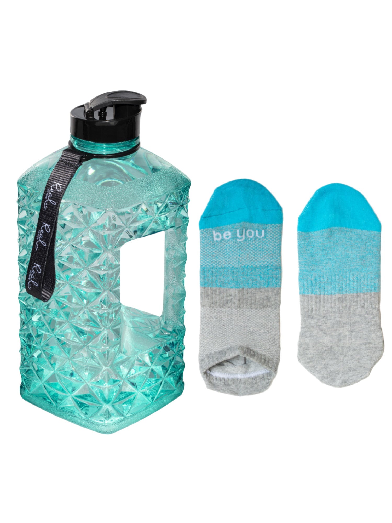 Products Real Active Water Bottle & Sport Socks Bundle 4