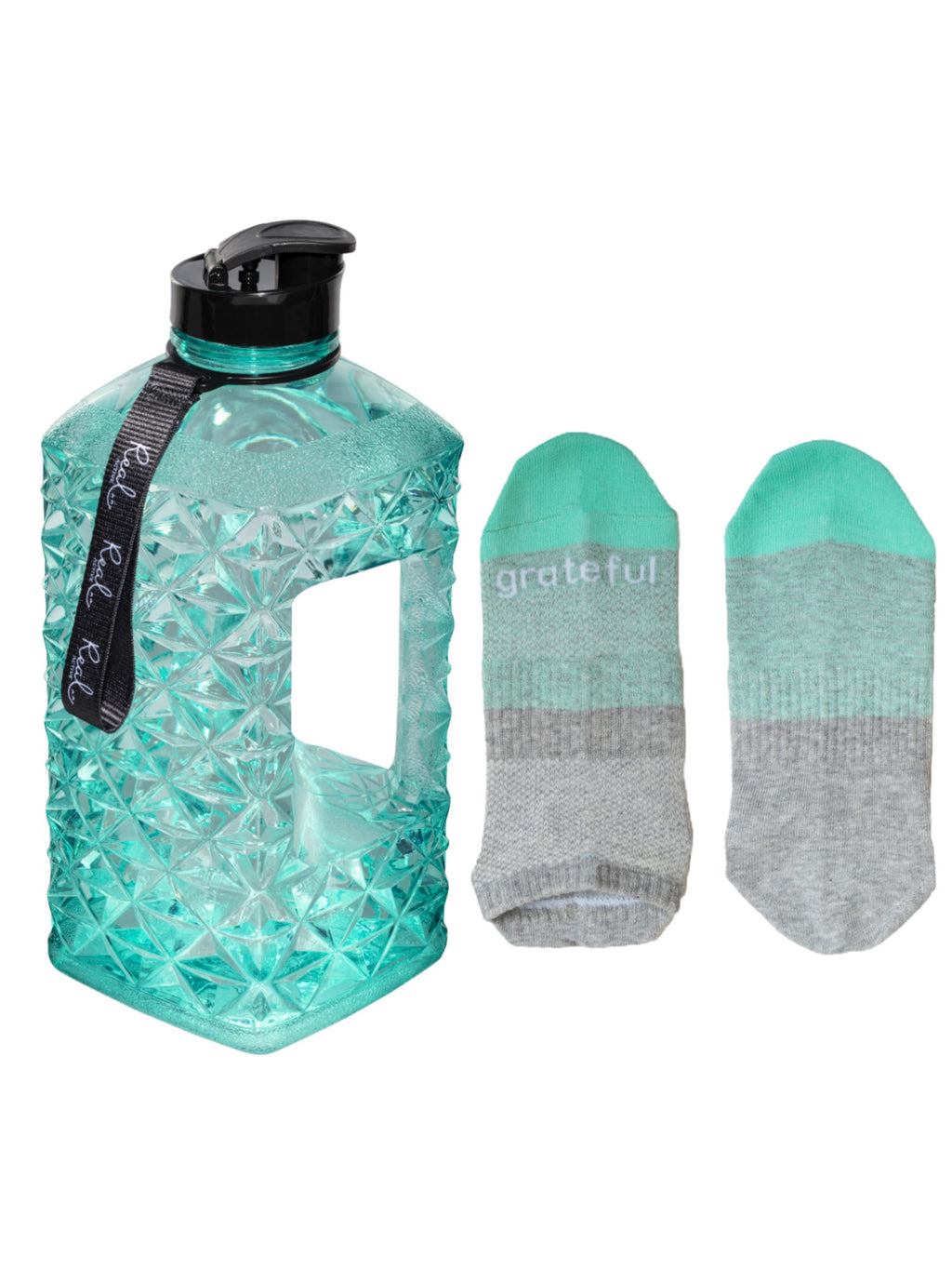 Products Real Active Water Bottle & Sport Socks Bundle 1