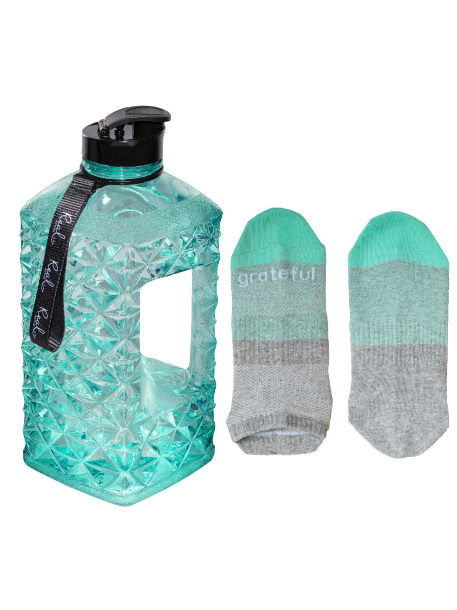 Products Real Active Water Bottle & Sport Socks Bundle 1