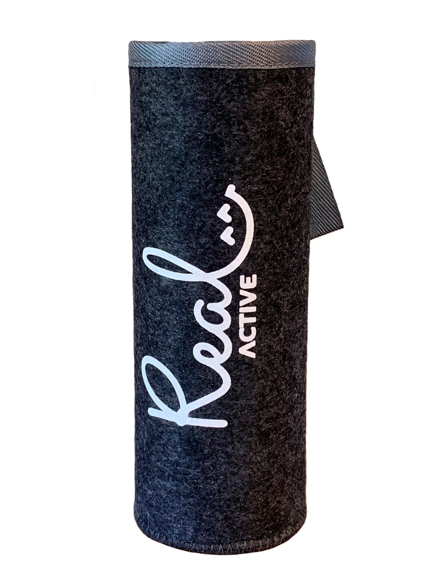 Real Active Glass Water Bottle Sleeve - Dark Grey