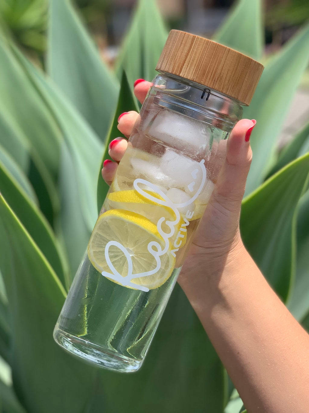 Products Real Active Glass Water Bottle & Sleeve Bundle 3